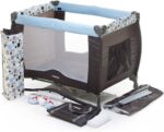 Berço Portátil Cosco Cinza e Azul Toybar (valor inicial 5 dias)