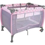 Berço Baby Style Plus - Flores Cinza e Rosa (valor inicial 5 dias)